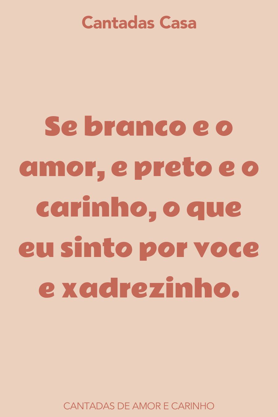 amor e carinho cantadas