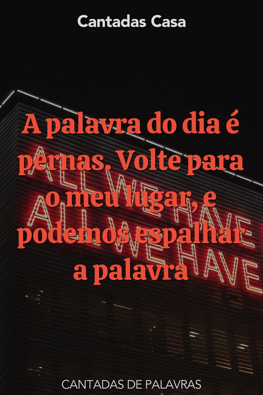 palavras cantadas