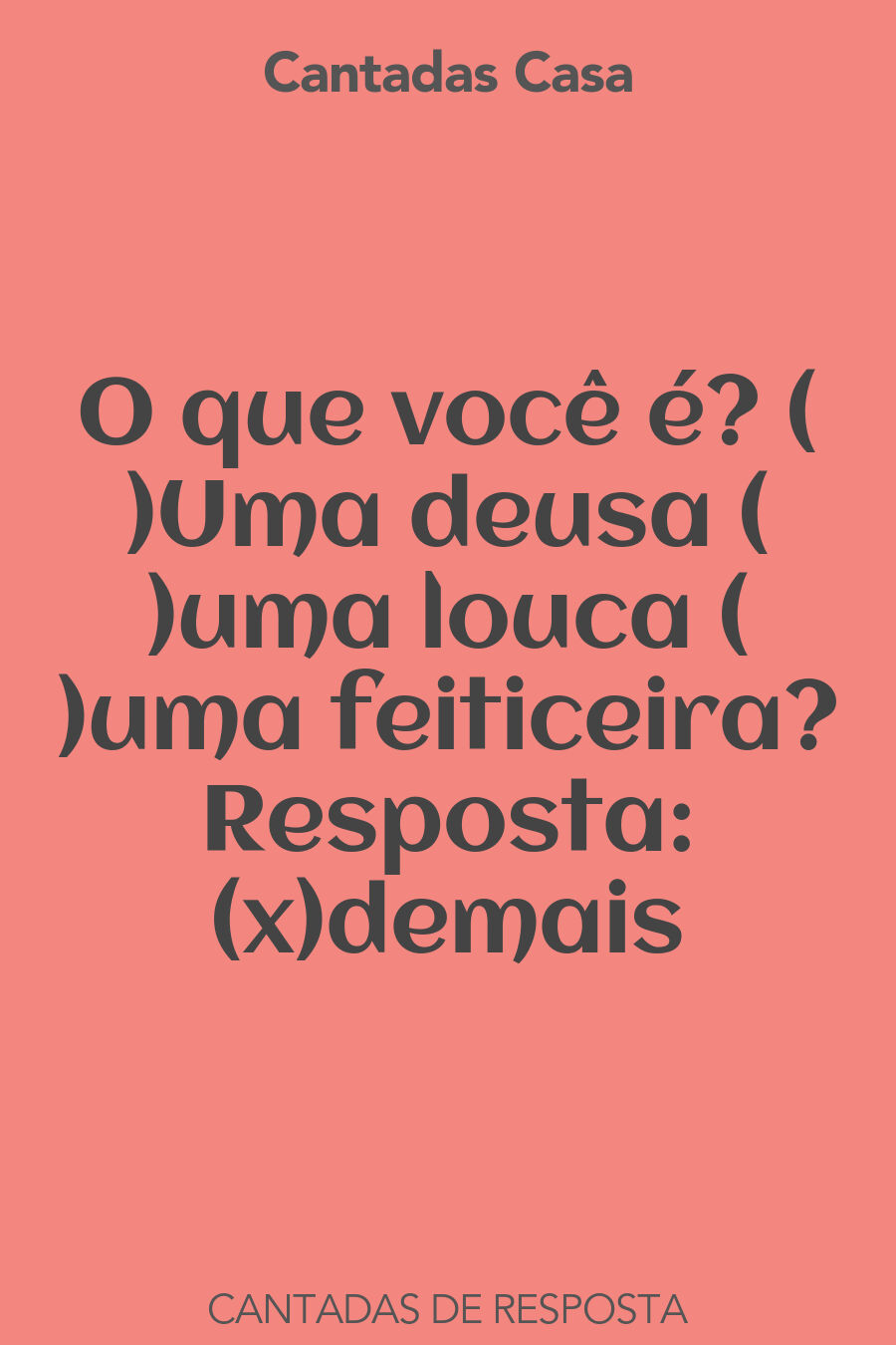 resposta cantadas