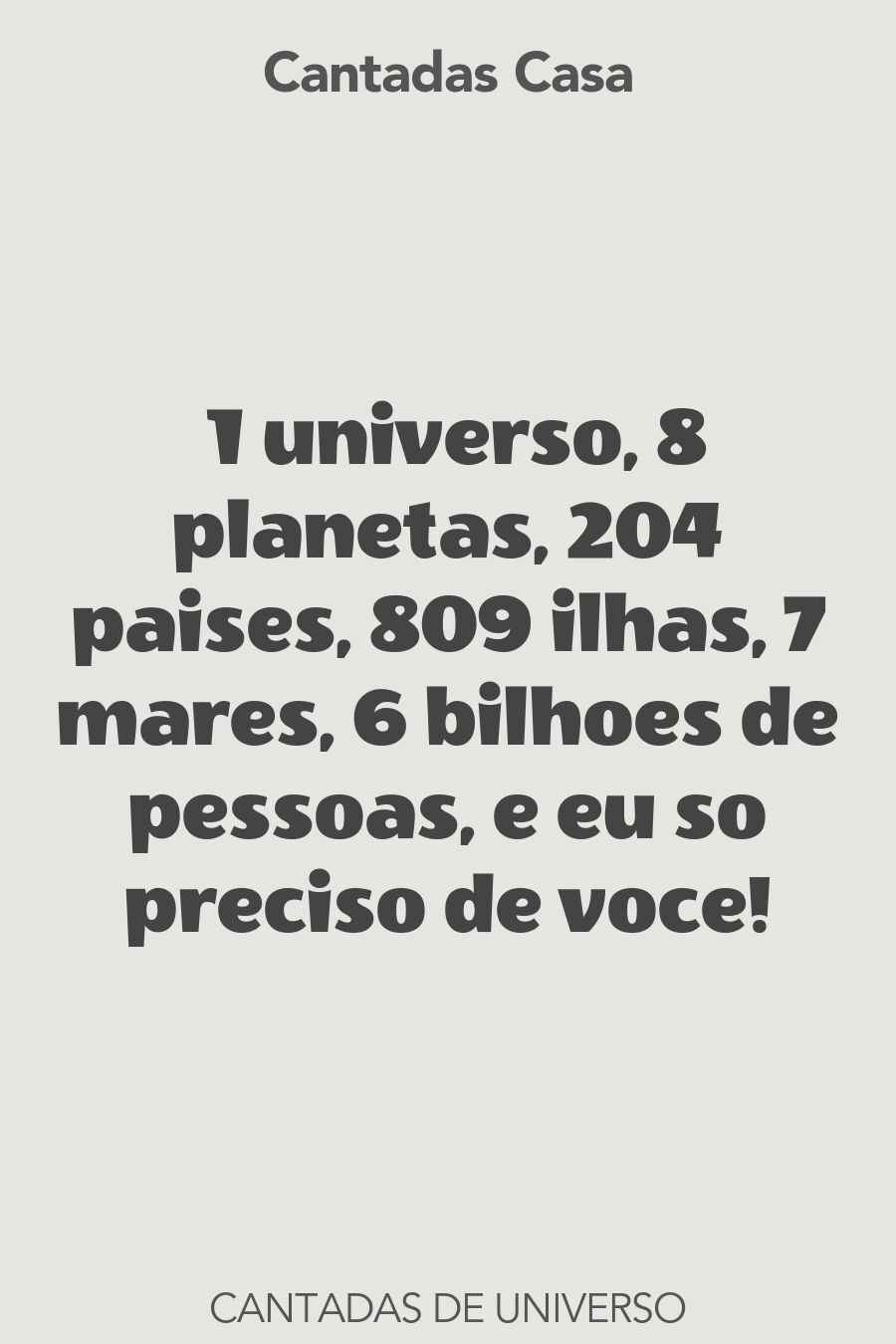 universo cantadas